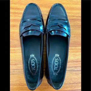 Tods penny loafers leather